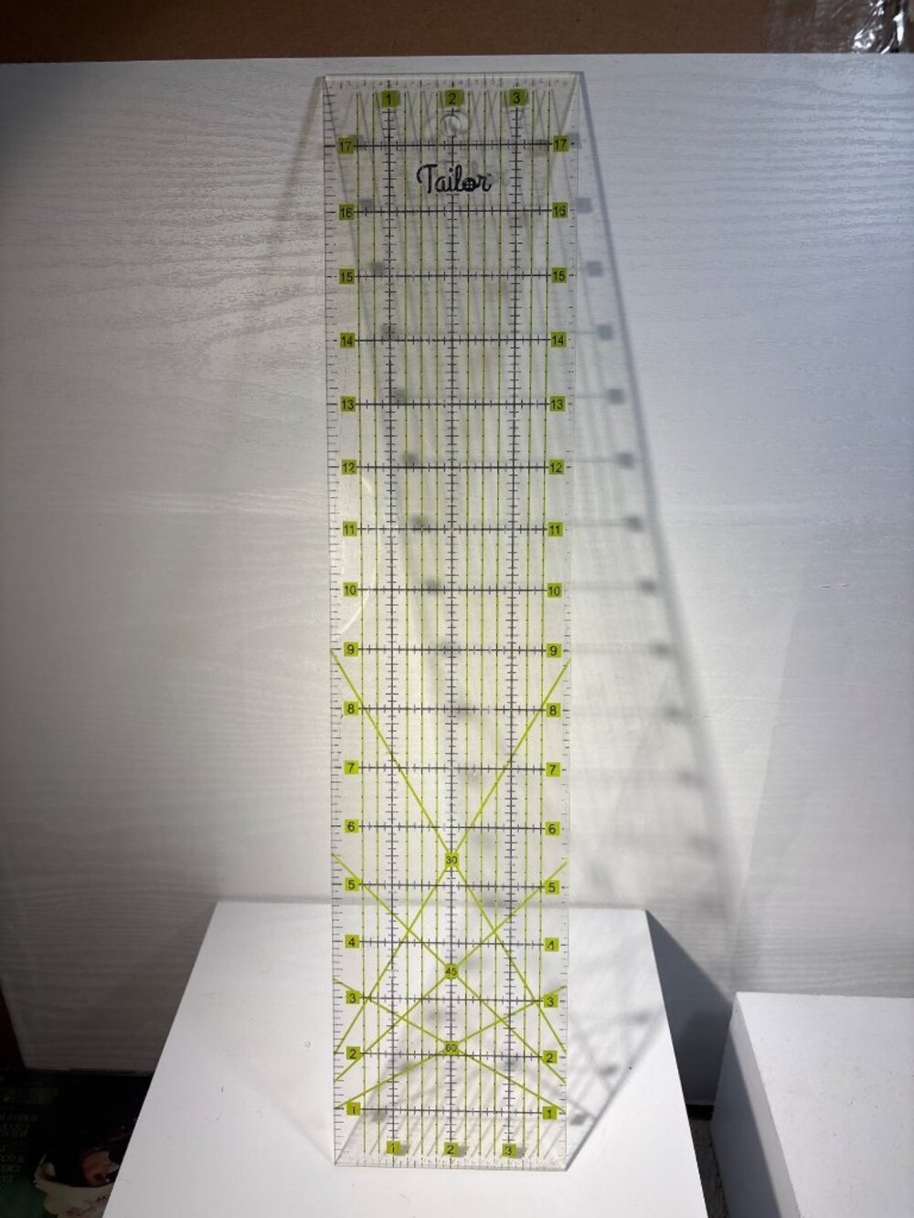 Tailor Quilting Ruler 4" X 18" Acrylic With Grid & Angle Markings For Sewing & C